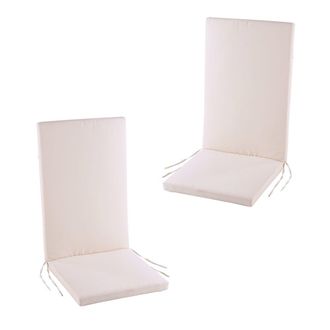 ED&Egrave;N JARD&Iacute; Pack de 2 cojines para sillones reclinables color beige 114x48x5 cm