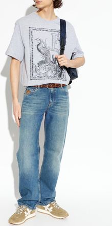 Etro T-shirt With Print, Mens, Grey