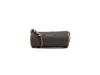 Michael Kors Izzy Small Barrel Pouchette Shoulder Womens Handbags Brown/Acorn : SM, Polyester