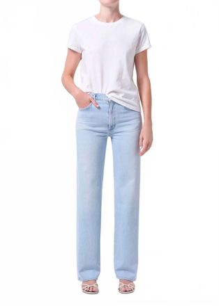 A Gold E Harper Mid Rise Relax Straight Jeans In Flaunt