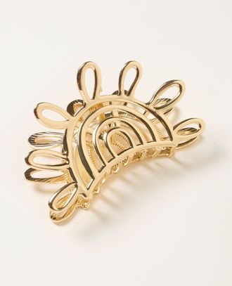 Fat Face FatFace Gold Tone Metal Sun Claw Clip
