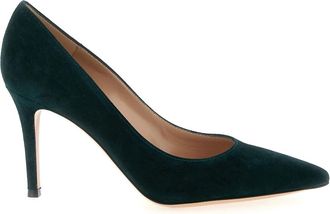 Gianvito Rossi 85 Pointed Pump - Dames - Pumps - Groen - 37 EU - Leer - Schoenen