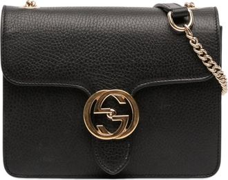 Gucci Pre-owned Gucci Small Dollar Calfskin Interlocking G Crossbody Unisex 510304 525040