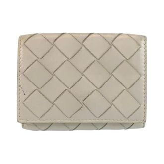 Bottega Veneta Pre-owned Wallets, female, White, Size: ONE SIZE Pre-owned Intrecciato Leather Wallet