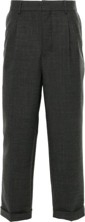 Ami pleated trousers - men - Polyester/Spandex/Elastane/Polyester/Virgin Wool - 42 - Grey