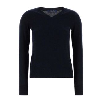 Max Mara Dames, Truien, Blauw, Maat: XS Wol