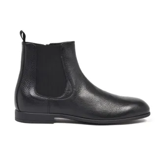 Baldinini Enkellaars van getrommeld leer - Heren - Schoenen - Zwart - Maat: 41 EU Leer