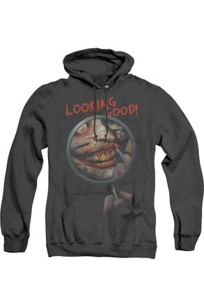 Gildan Batman Looking Good Adult Heather Hoodie / Hooded Sweatshirt
