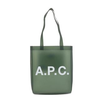 A.P.C. Tote Bags, female, Green, Size: ONE SIZE Lou Tote Bag