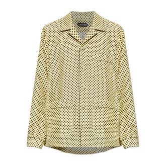 Tom Ford Casual Shirts, male, Yellow, Size: XL Silk Shirt