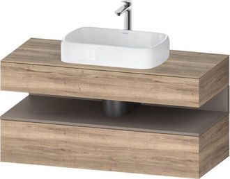 Duravit Duravit - Qatego Consola Mueble Bajo Lavabo, 1 Extra&iacute;ble, 1 Caj&oacute;n