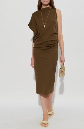 Jacquemus Drap Dress, Womens, Brown