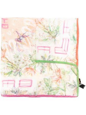 Etro Foulard a fiori - Arancione
