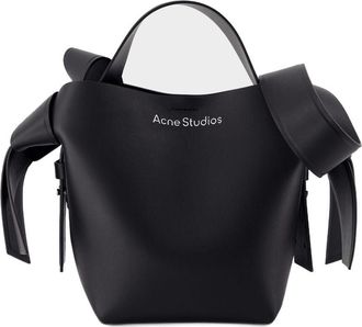 Acne Studios Unisex Musubi Mini R Crossbody Bag Black Calfskin