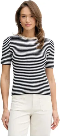 Oui Dames, Tops, Veelkleurig, Maat: 2XL Katoen