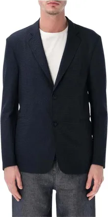 Emporio Armani Blazers, male, Blue, Size: 3XL Emporio Armani Capsule Jackets