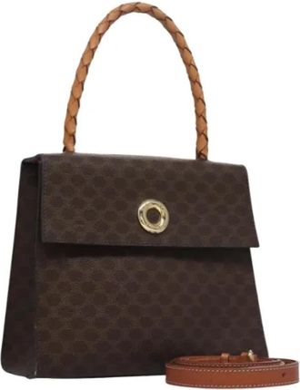 Celine Tweedehands leren handtassen - Dames - Vintage Handtas - Bruin - ONE Size - Leer - Vintage