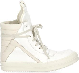 Rick Owens Geobasket High-Top Sneakers - Dames - Sneakers - Wit - 37 EU - Leer - Schoenen