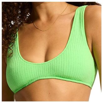 Seafolly Sea Dive Multi Fit Longline Top Bikini-Top f&uuml;r Damen | gr&uuml;n