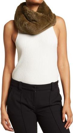 La Fiorentina Faux Fur Infinity Scarf in Olive at Nordstrom Rack