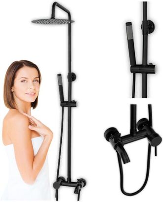 Desconocido Set De Ducha De Superficie S-1188b Negro