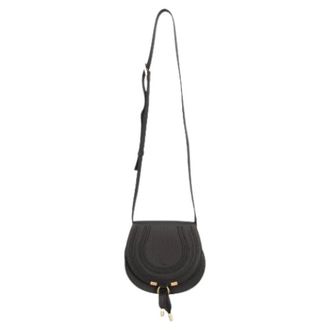 Chlo&eacute; Marcie Small Saddle Bag - female - Chlo&eacute; - Cross Body Bags - Black - ONE SIZE - Bags
