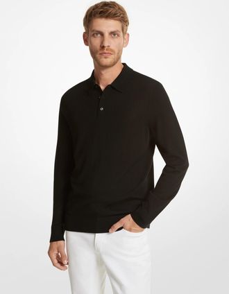 Michael Kors Merino Wool Polo Sweater