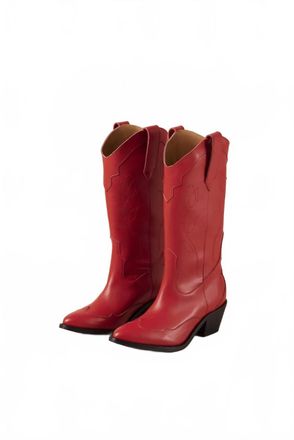 Alohas Womens Liberty Leather Boot In Red