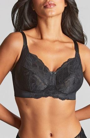 Panache Rocha Full Coverage Lace Side Support Wireless Bra in Black at Nordstrom, Size 30Dd