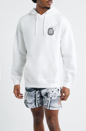 Overtime Anime Graphic Collage Print Hoodie in White at Nordstrom, Size Xx-Large