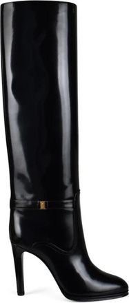 Saint Laurent Diane Boots - Dames - Laarzen met Hak - Zwart - 35 EU - Leer - Schoenen