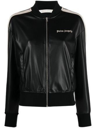 Palm Angels Bomberjack van imitatieleer - Zwart