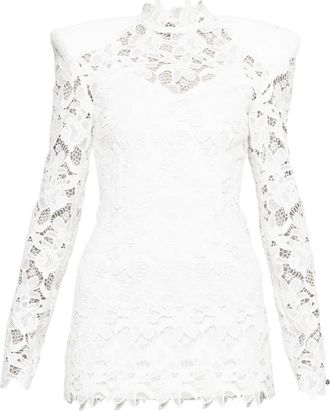 Nissa Abito a maniche lunghe con pizzo - Bianco