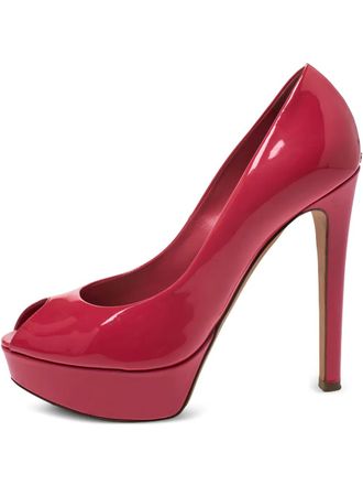 Dior patent leather platform pumps - Pink