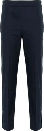 Brunello Cucinelli Cropped broek - Dames - Vrijetijds broeken - Blauw - L - Katoen - Broeken