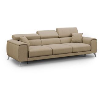Divani.Store Divani.store - Fusion Divano con 3 sedute allungabili in tessuto smacchiabile T05 260 cm beige