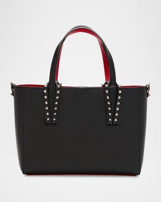 Christian Louboutin Cabata Mini Tote Bag in Leather with Spikes