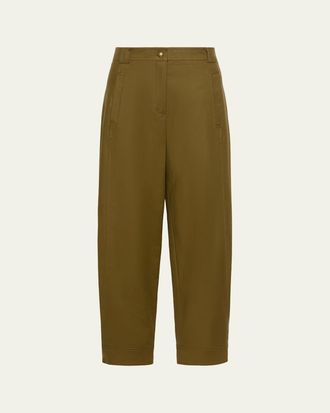 Max Mara Mid-Rise Barrel-Leg Ankle Pants