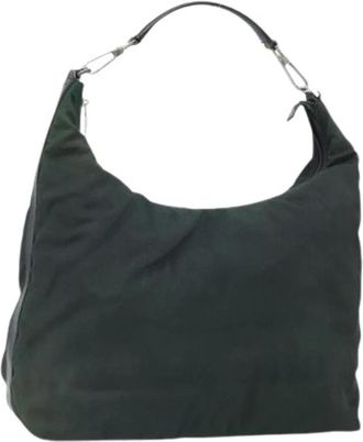 Gucci Pre-owned Nylon Schoudertas - Dames - Vintage Schoudertas - Groen - ONE Size - Nylon - Vintage