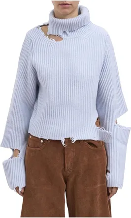 Haikure Truien & Vesten, Dames, Blauw, M, Maglione Lover Col Alto