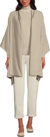 Lands End CashTouch Shawl Wrap in Champagne at Nordstrom