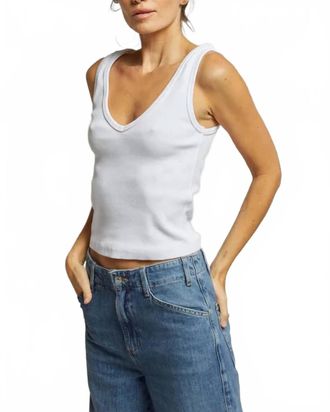 perfectwhitetee Maria V-Neck Tank Top In White