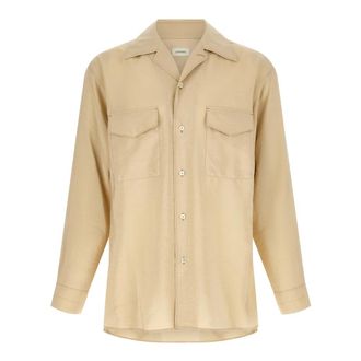 Christophe Lemaire Convertible Collar Shirt - male - Lemaire - Casual Shirts - Beige - L - Shirts