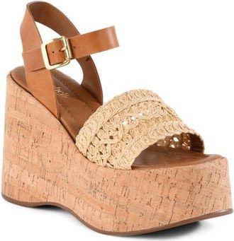 Seychelles Willow Platform Wedge Sandal in Natural at Nordstrom, Size 6.5