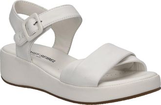 Josef Seibel Eve 02 Ankle Strap Platform Wedge Sandal in White at Nordstrom, Size 10-10.5Us