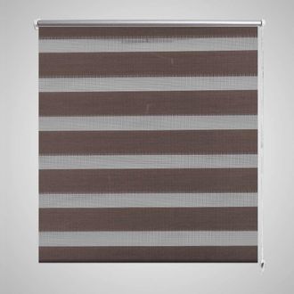 Berkfield Home Zebra Blind 90 x 150 cm Coffee in Brown