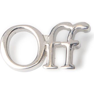 Off-white Mens Logo Mono Earring in Silver at Nordstrom