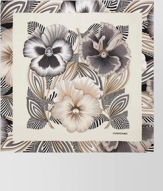 Ferragamo brezza floral silk square scarf
