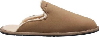 HUGO BOSS Slippers met schapenvacht voering - Heren - Pantoffels - Beige - 44 EU - Polyester - Schoenen