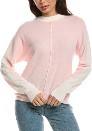 Fort&eacute; Cashmere Pop Trim Dolman Cashmere Sweater